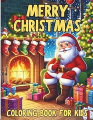 Merry Christmas Coloring Book for Kids and Adults: Easy and Fun Holiday Coloring Pages for Family Creativity and Relaxation