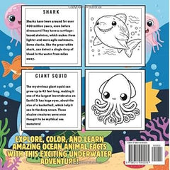 Ocean Animals Fun Facts Coloring Book for Kids: Creative Sea Life Adventures Filled with Learning and Fun